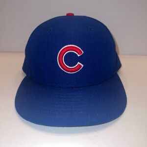 Chicago Cubs Hat New Era Cap Authentic Collection Fitted 7 1/8 59Fifty Blue